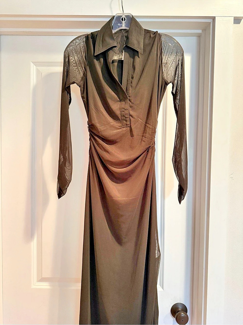MADEWELL Long-Sleeve Polo Midi Dress Size XS